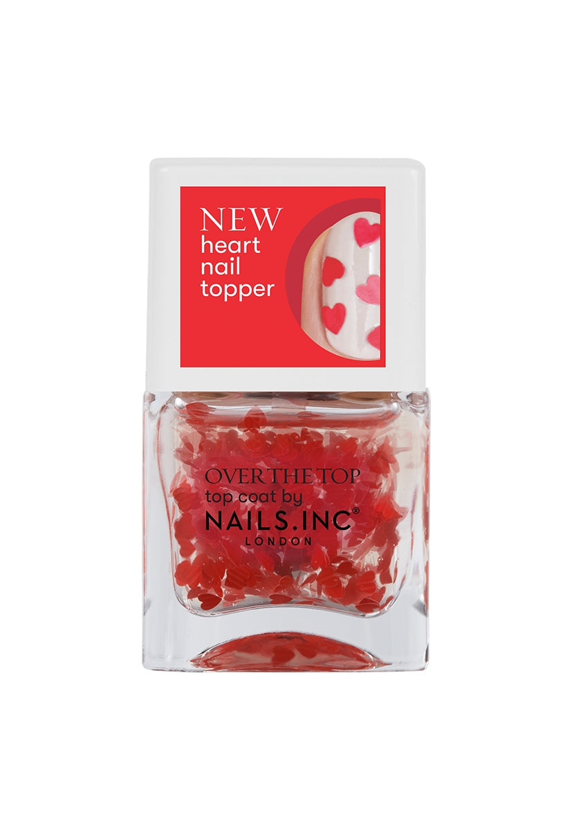 Loving In London Heart Confetti Topper Nail Polish