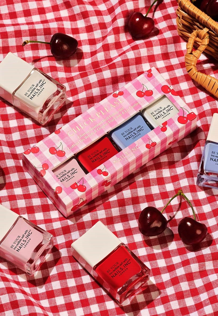 Check Please Cherry-Scented 4-Piece Nail Polish Set
