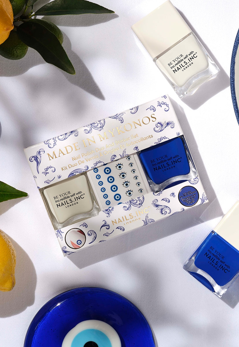 Made In Mykonos Nail Polish and Stickers Set