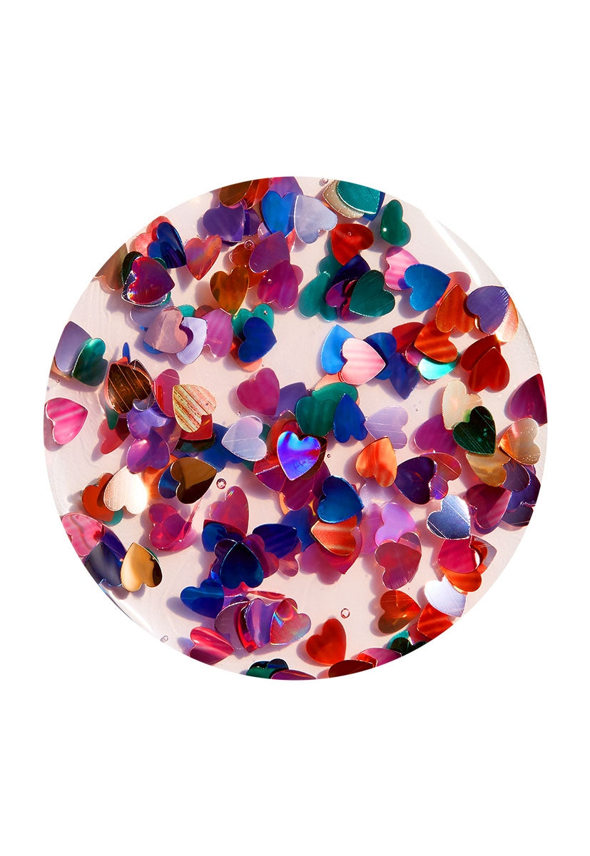 Kissing In Kensington Rainbow Heart Topper Nail Polish