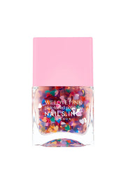 Kissing In Kensington Rainbow Heart Topper Nail Polish
