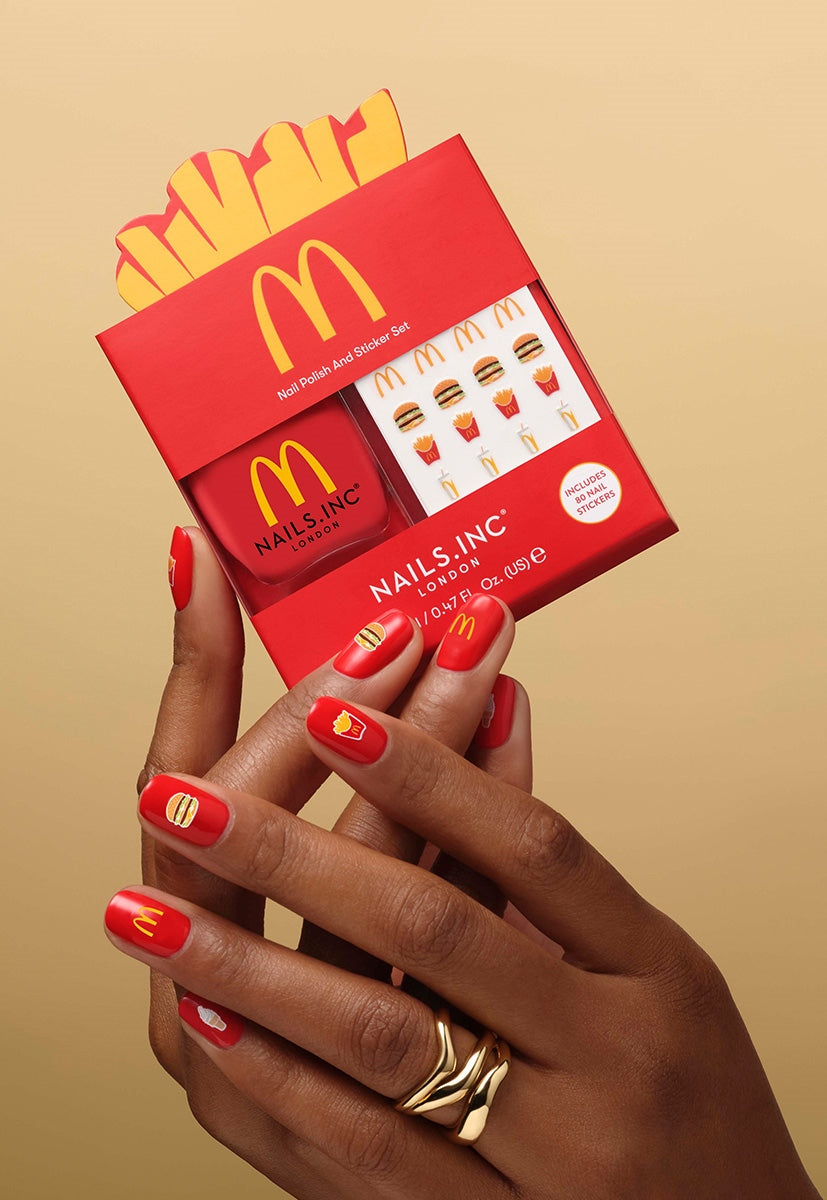 Nails.INC X McDonald's Fries Nail Polish and Sticker Set