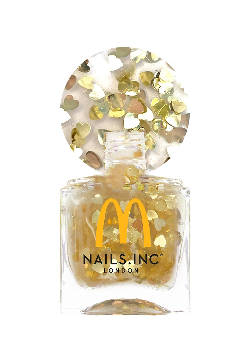 Nails.INC X McDonald's i'm Lovin' It Gold Heart Nail Topper