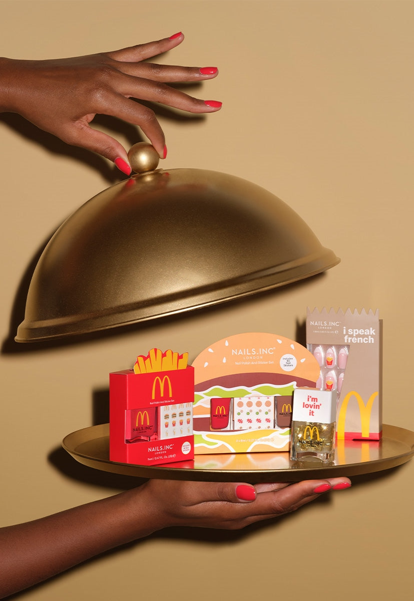 Nails.INC X McDonald's i'm Lovin' It Gold Heart Nail Topper