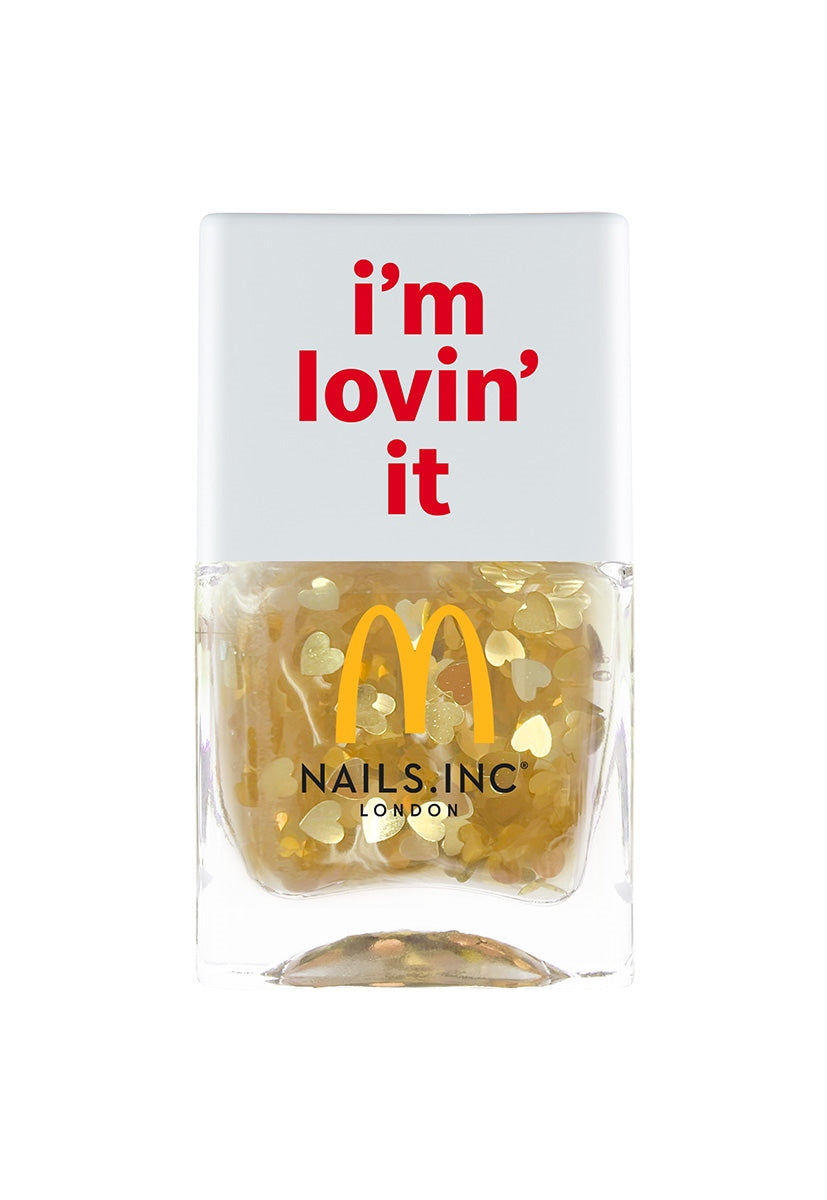 Nails.INC X McDonald's i'm Lovin' It Gold Heart Nail Topper
