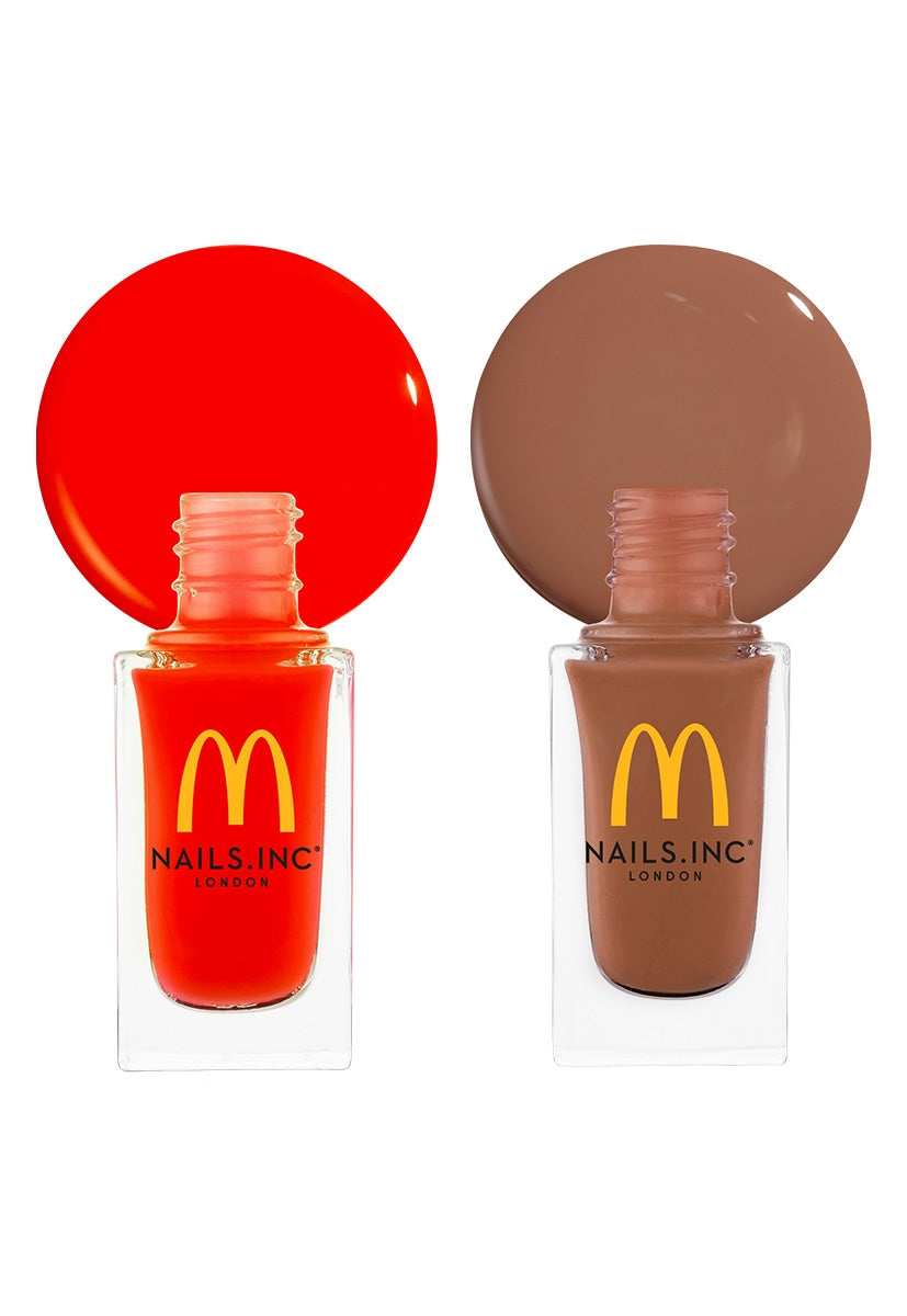 Nails.INC X McDonald's Burger Mini Nail Polish and Sticker Duo