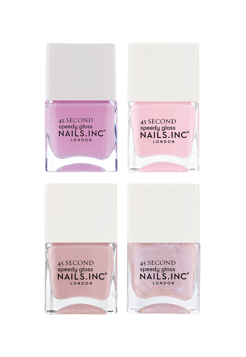 Powdered Pink 4-Piece Quick Drying Nail Polish Set