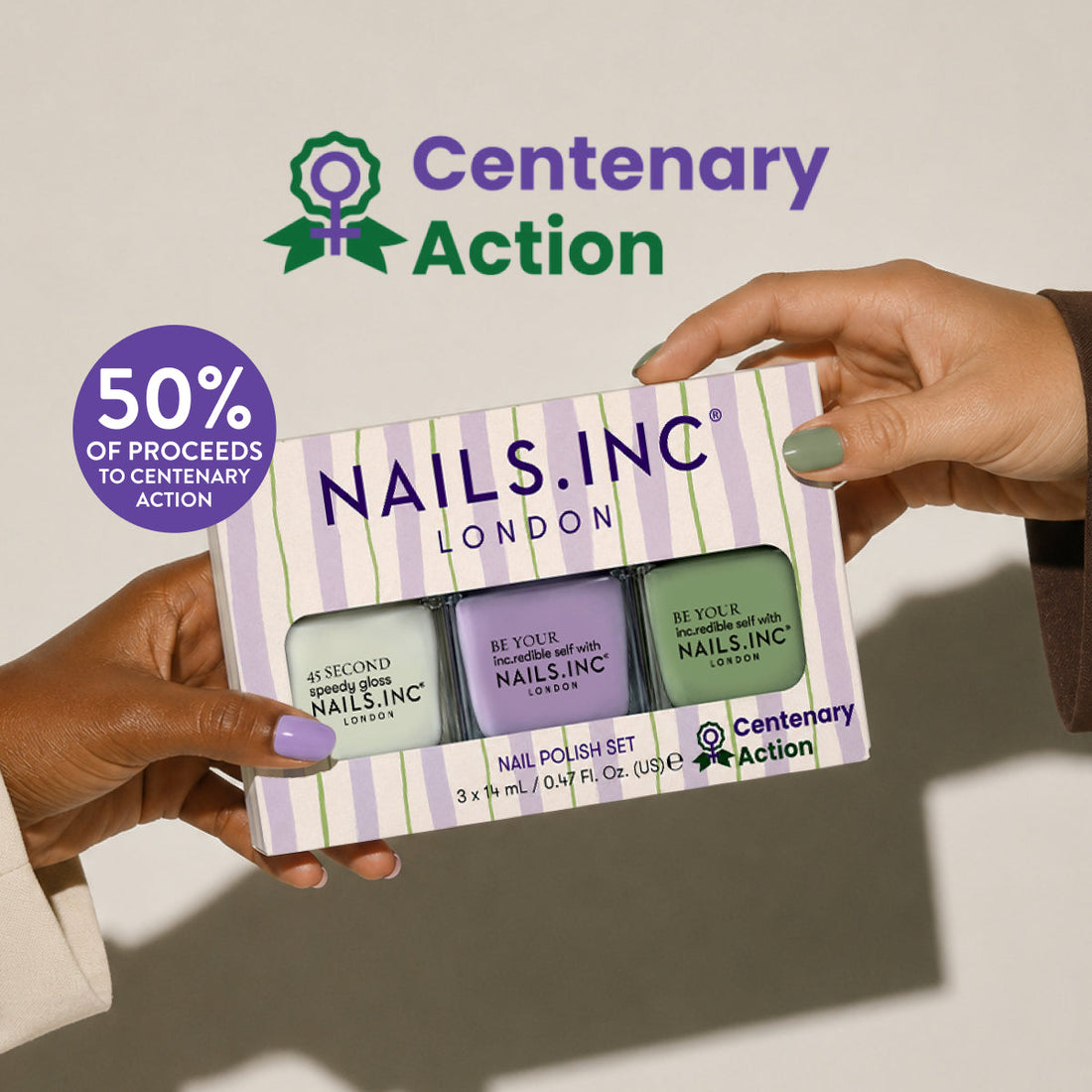 Nails.INC x Centenary Action: Supporting Women in Politics