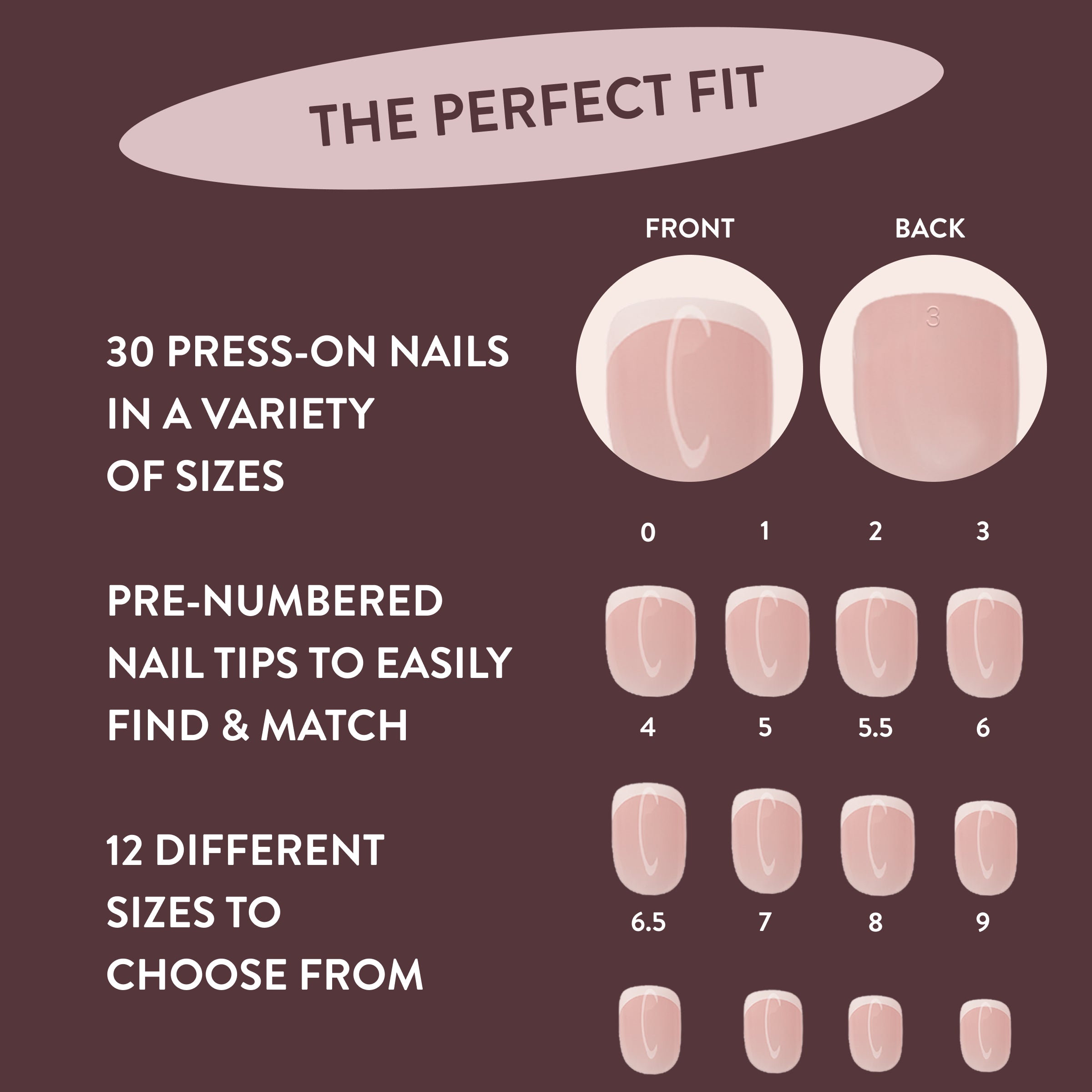 Classic Kim Square French Tip Press-On Nails US