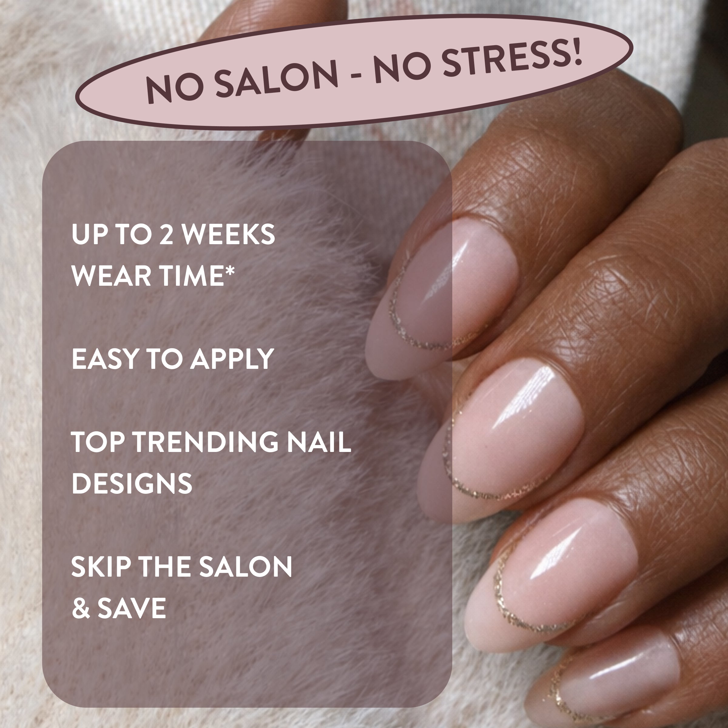 Style It Like Sabrina Gold Outline French Tip Press-On Nails