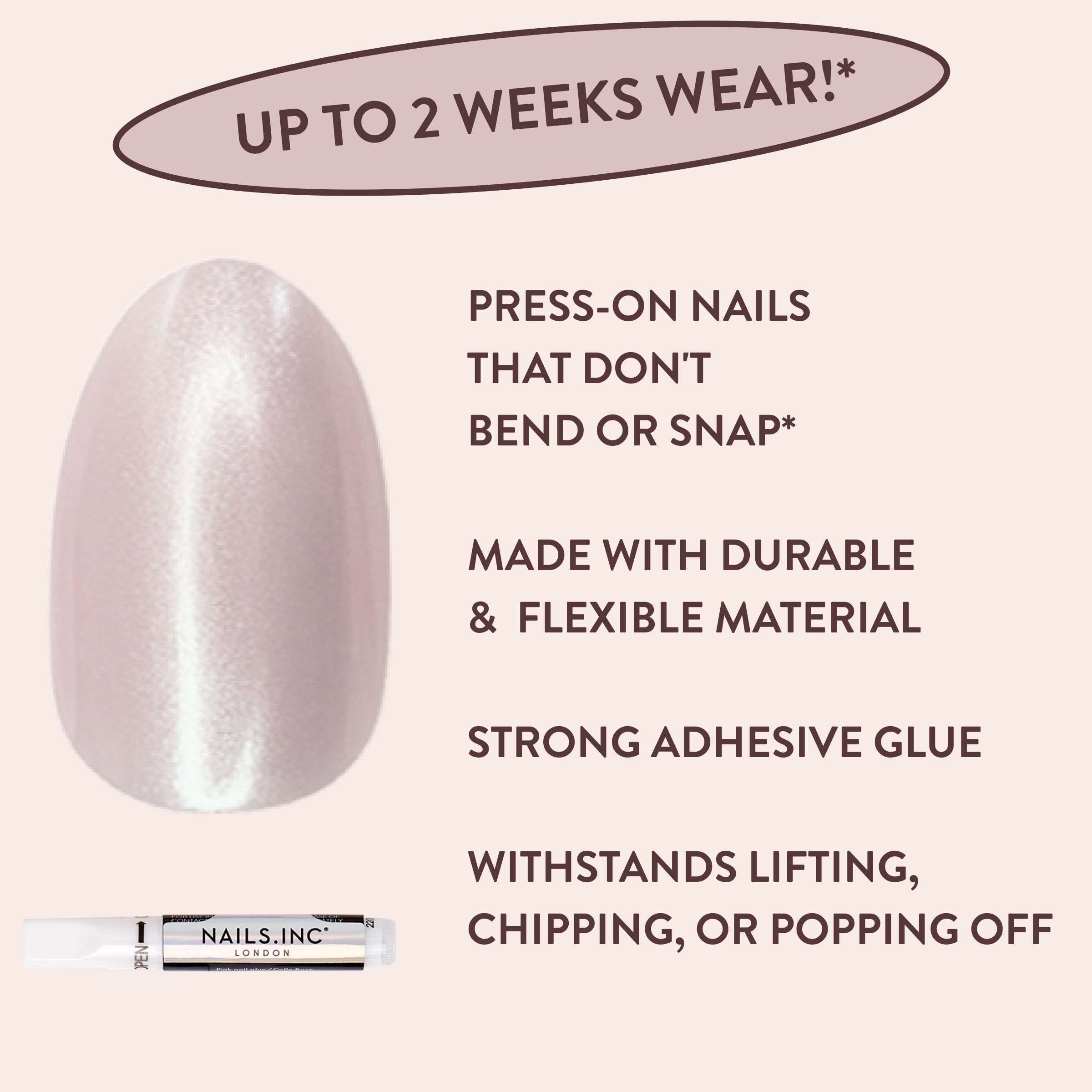 Just Like Hailey Pink Glaze Chrome Press-On Nails US
