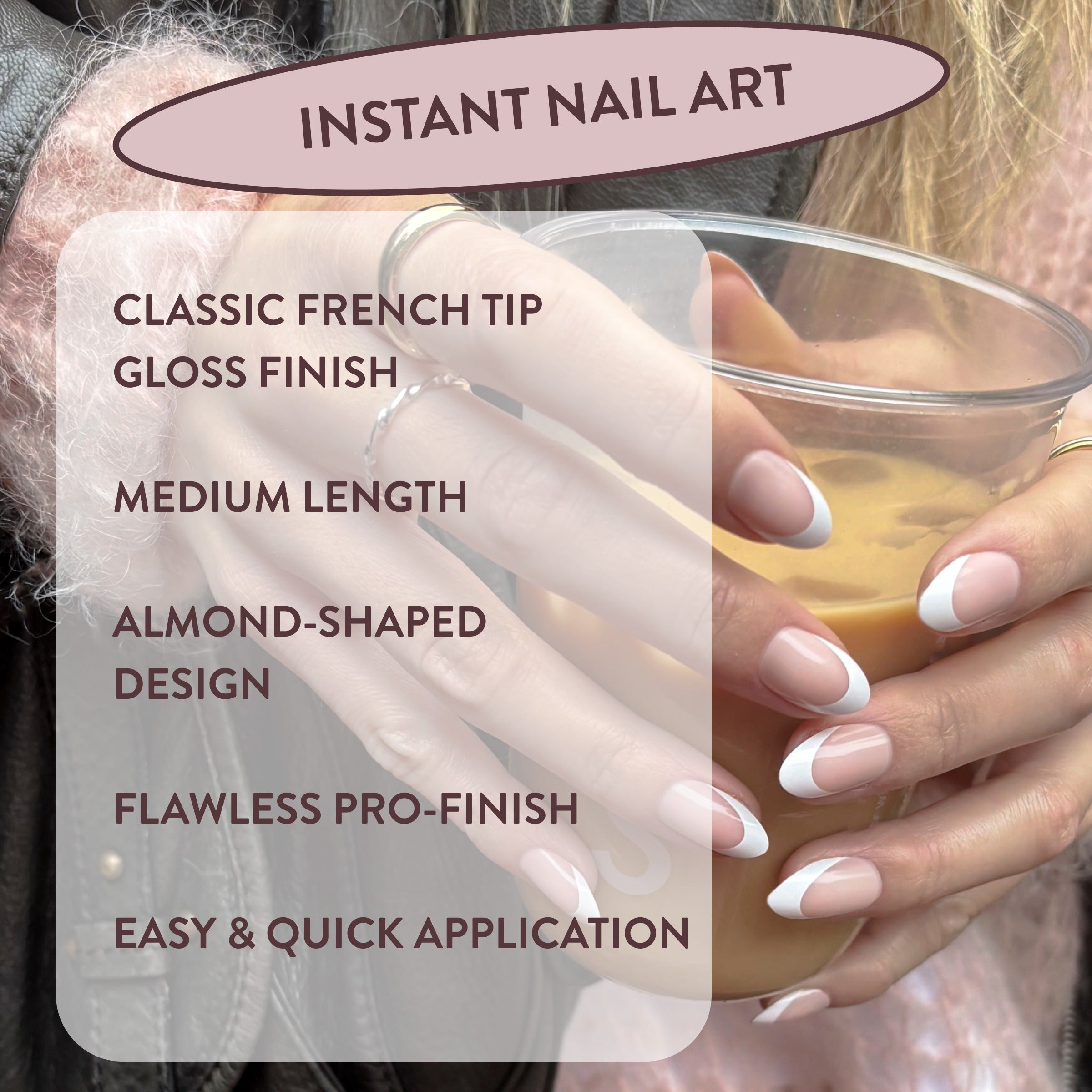 It's Giving Gracie Almond French Tip Press-On Nails US