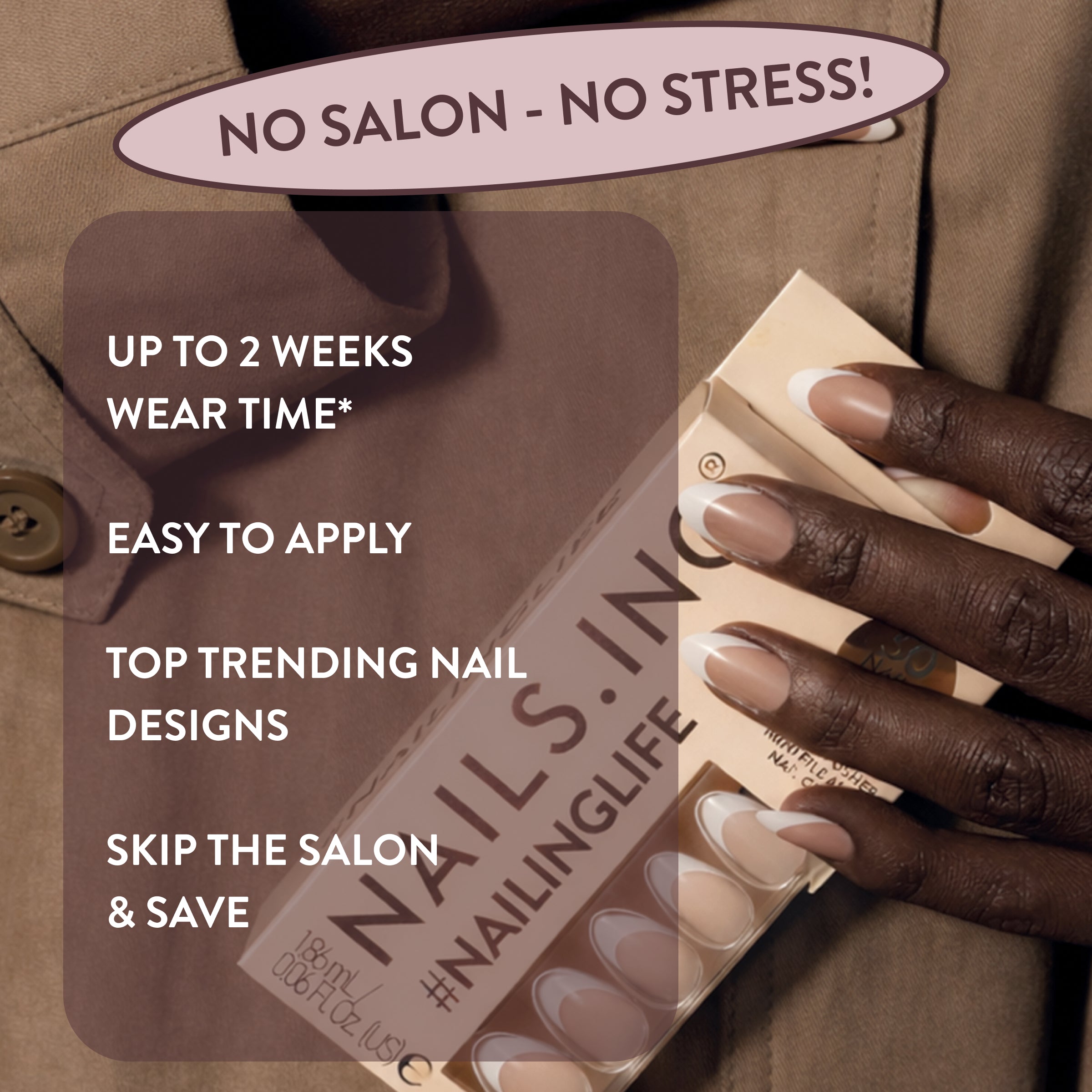 It's Giving Gracie Almond French Tip Press-On Nails US