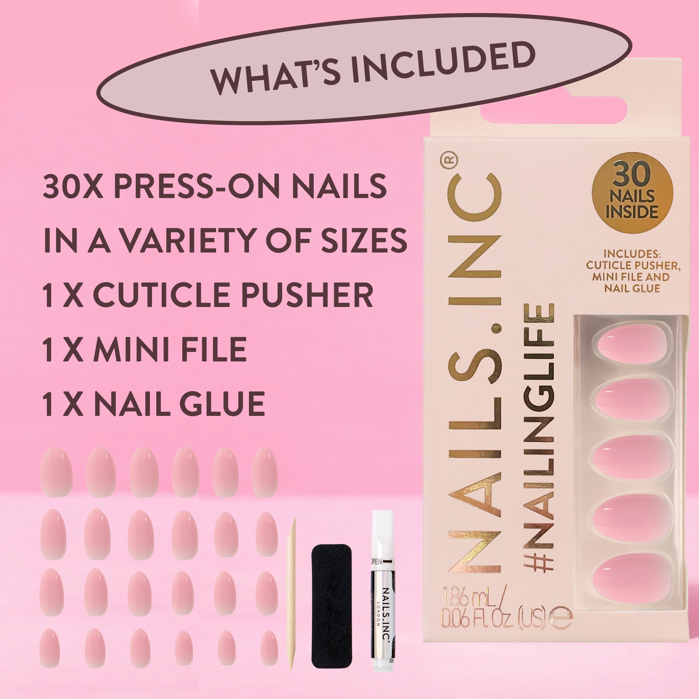 Totally Taylor Classic Pink Press-On Nails
