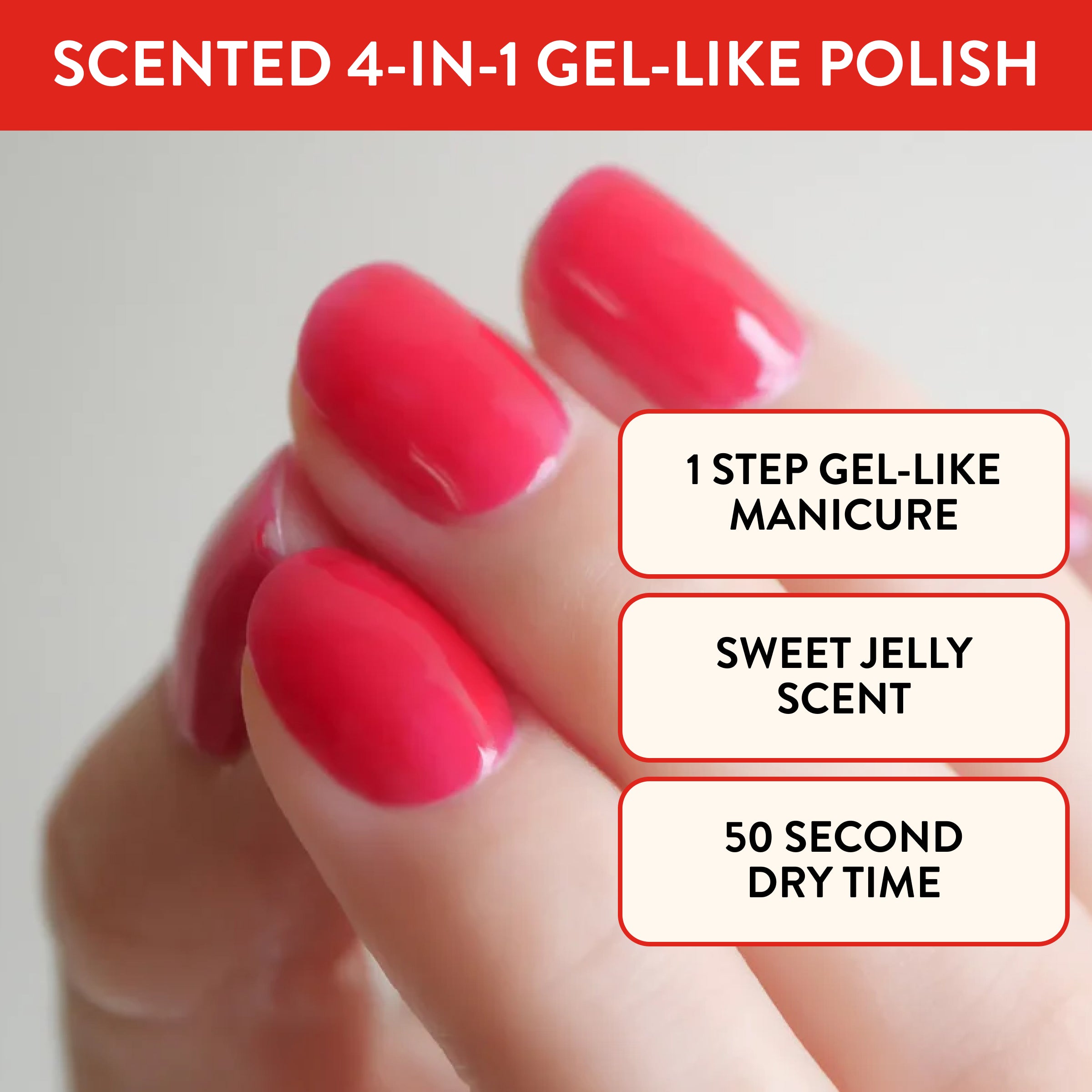 Nails.INC x Smucker’s® Sweeter Than Strawberries - It’s Topless Jelly Effect 1-Step Gel-Like Scented Nail Polish