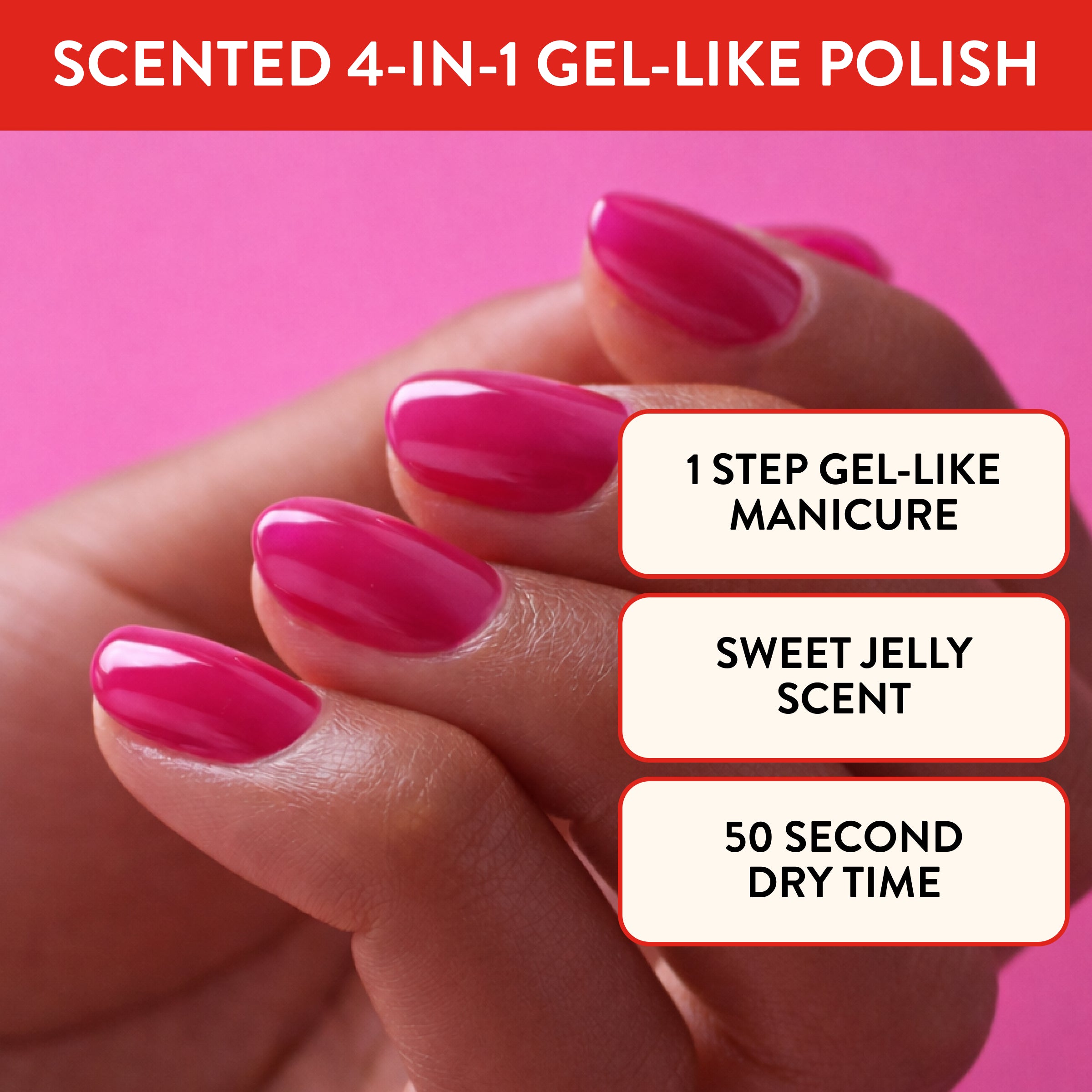 Nails.INC x Smucker’s® Berry Jam Packed - It’s Topless Jelly Effect 1-Step Gel-Like Scented Nail Polish