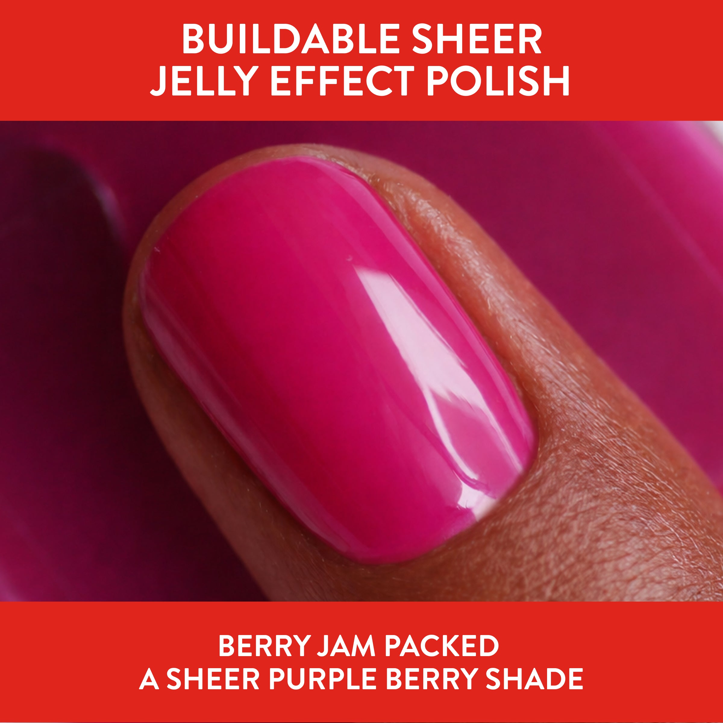Nails.INC x Smucker’s® Berry Jam Packed - It’s Topless Jelly Effect 1-Step Gel-Like Scented Nail Polish