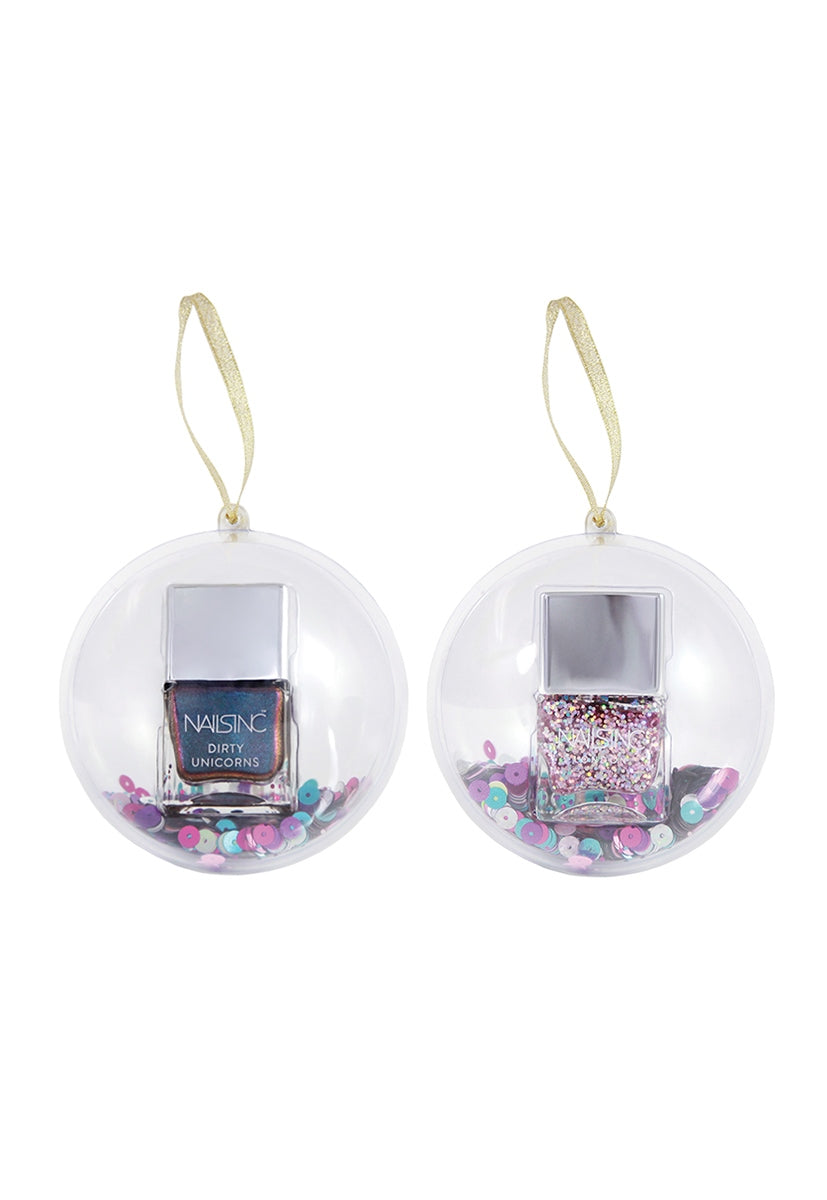 Festive Nail Polish Bauble Duo