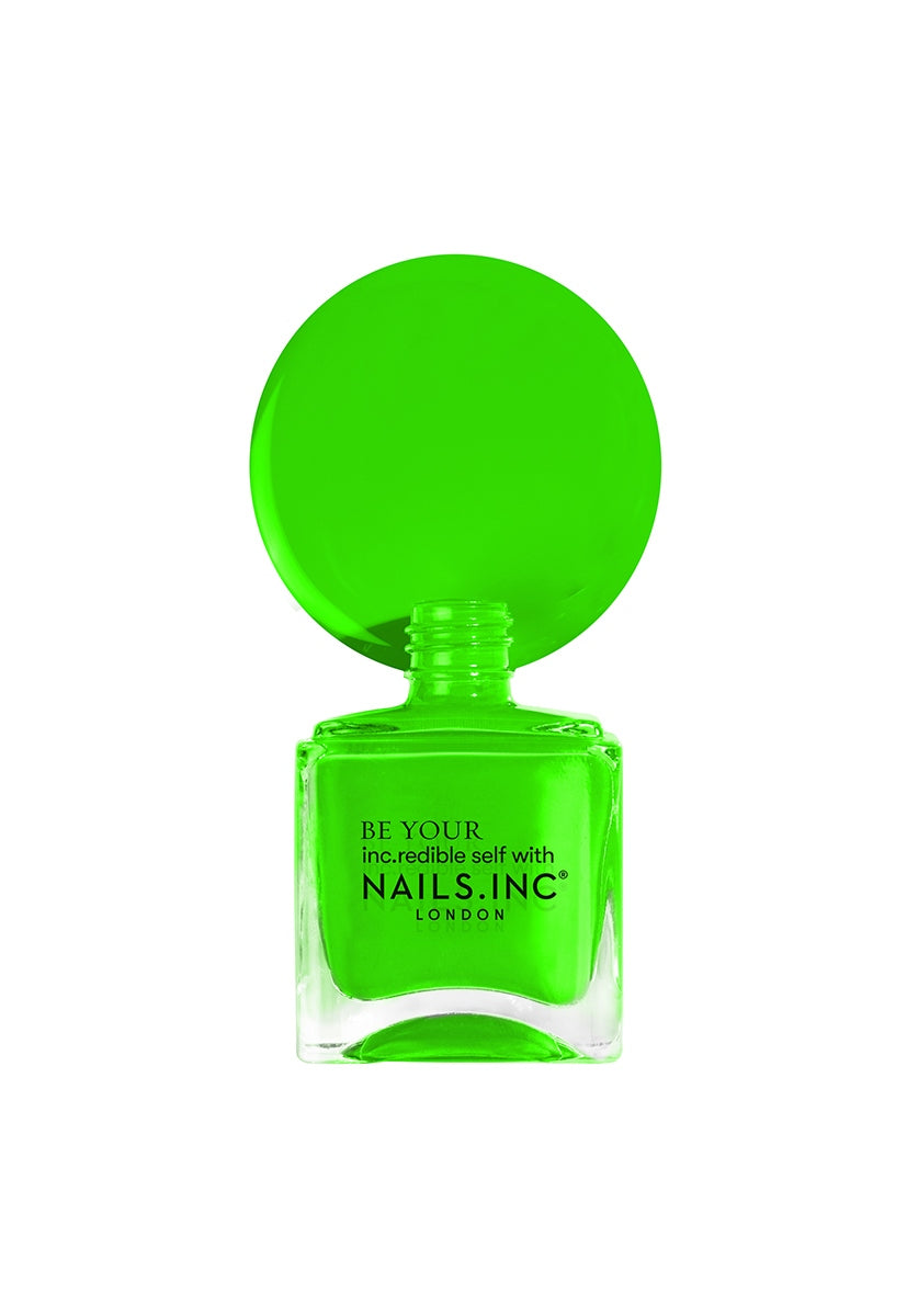 Golden Square Neon Nail Polish