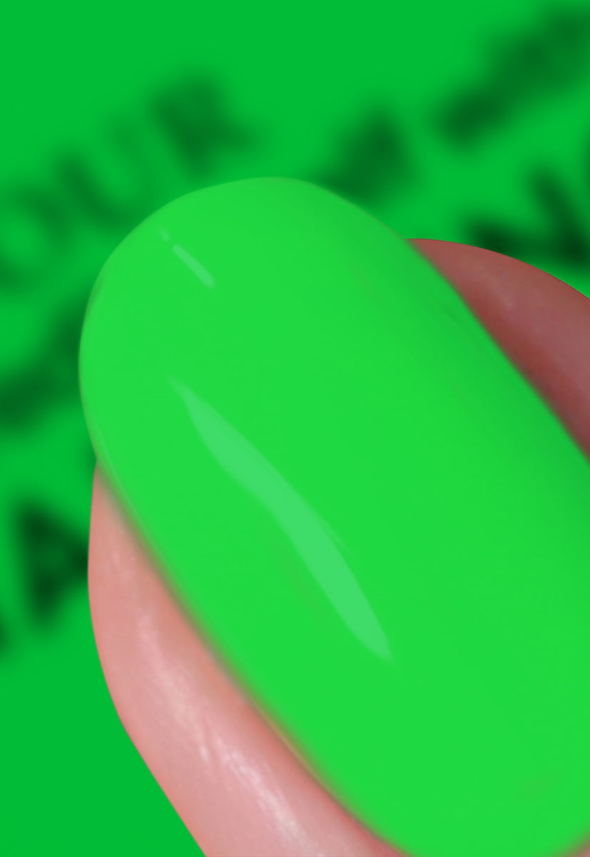 Golden Square Neon Nail Polish