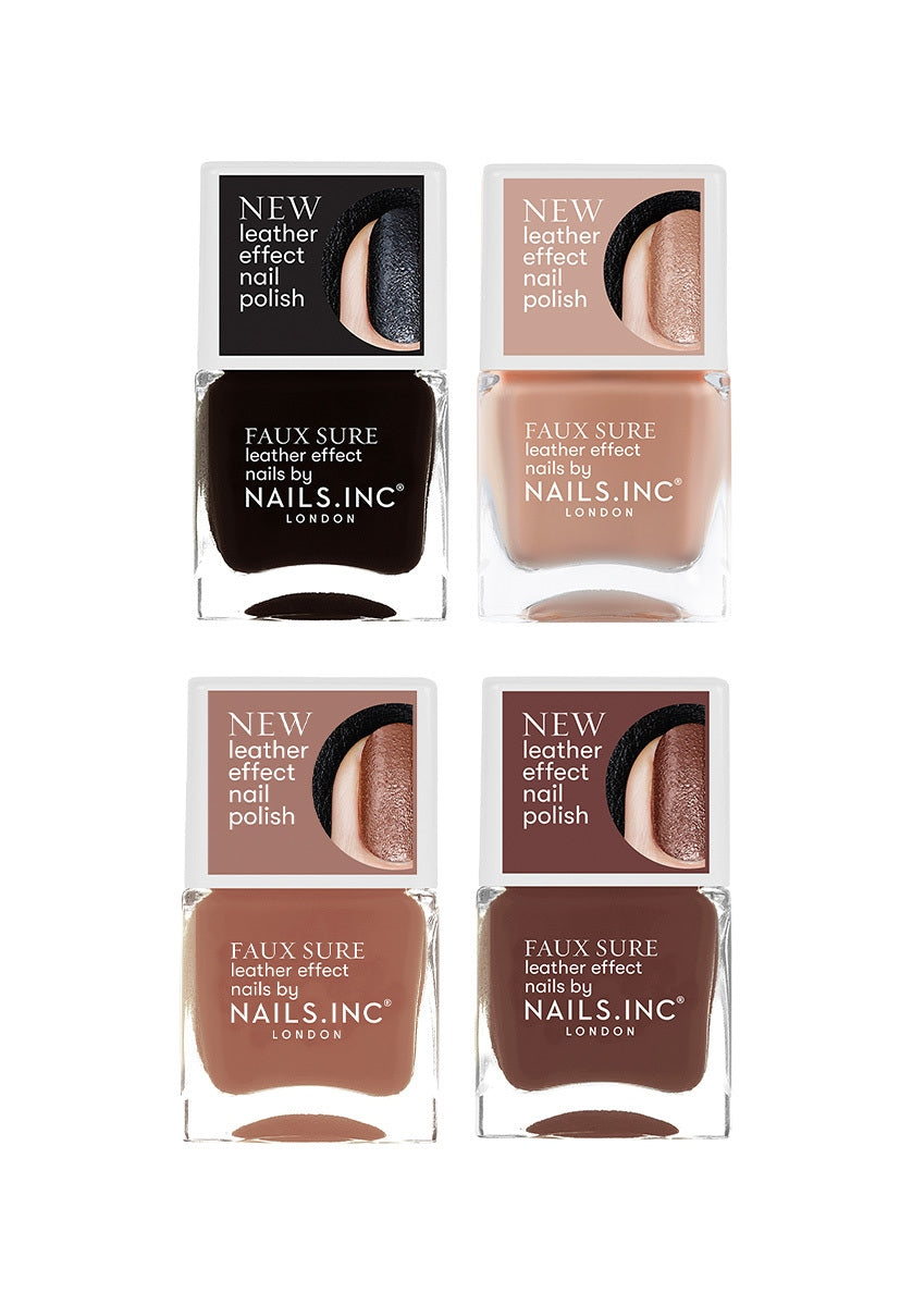 Faux Sure 4 Piece Leather Effect Nail Polish Set