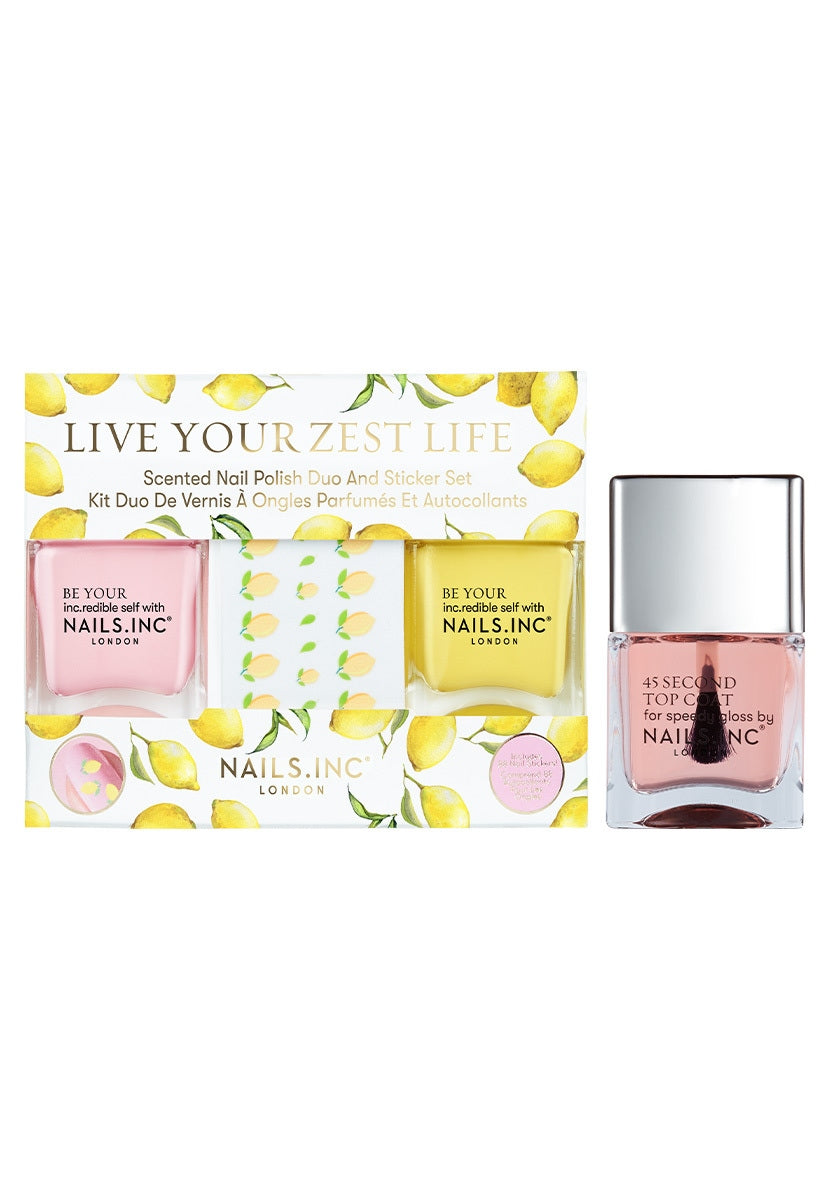 Live Your Zest Life Nail Polish and Top Coat Set