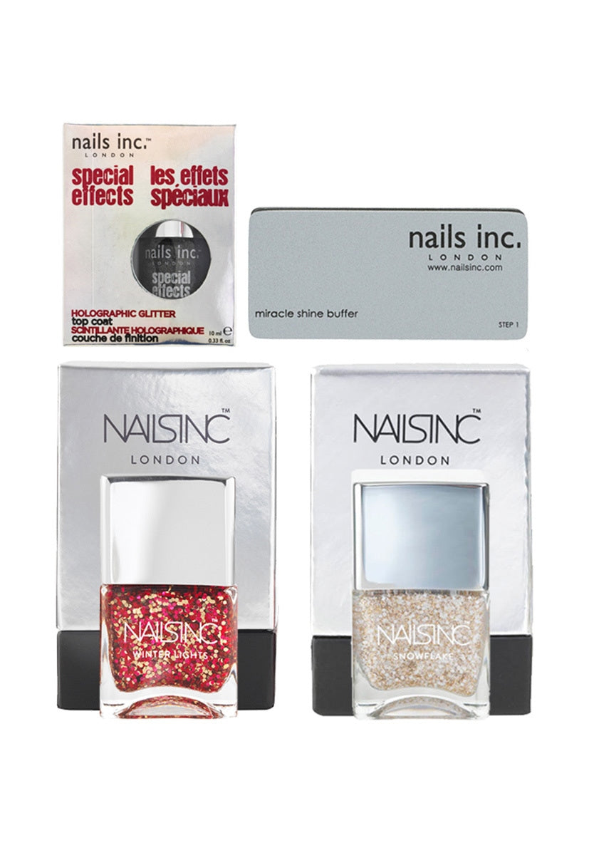 Christmas Sparkles 4 Piece Nail Set