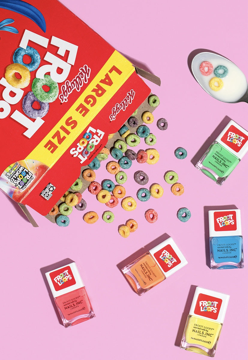 【日本未入荷1点のみ】Nailsinc ネイルズインク FROOT LOOPS The Complete Nails.INC x Froot Loops™ 5-Piece Nail Polish Set