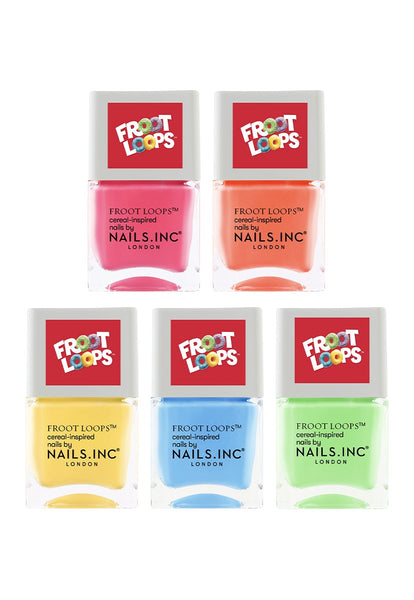 【日本未入荷1点のみ】Nailsinc ネイルズインク FROOT LOOPS The Complete Nails.INC x Froot Loops™ 5-Piece Nail Polish Set