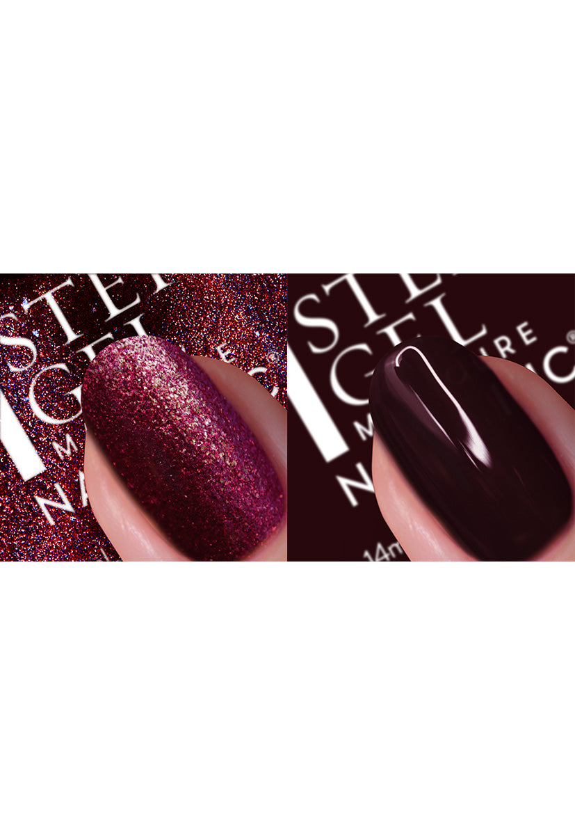 Cherry Noir Nail Polish Duo