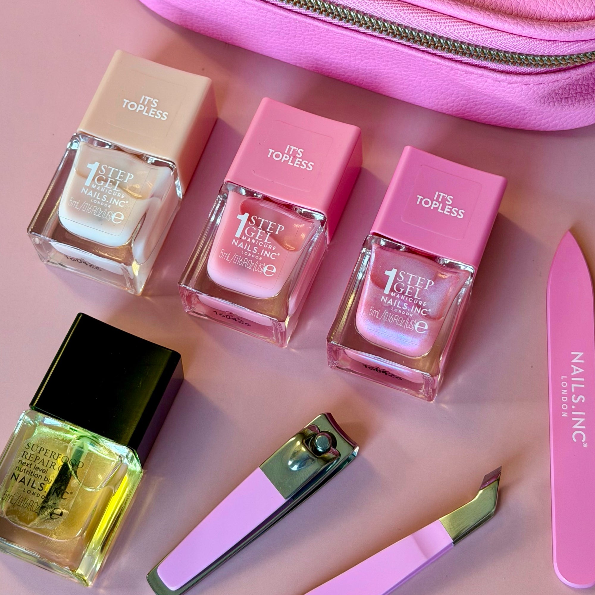 Jet Set Minis 8-Piece Travel-Size Set - 1-Step Gel It's Topless Nail Polish