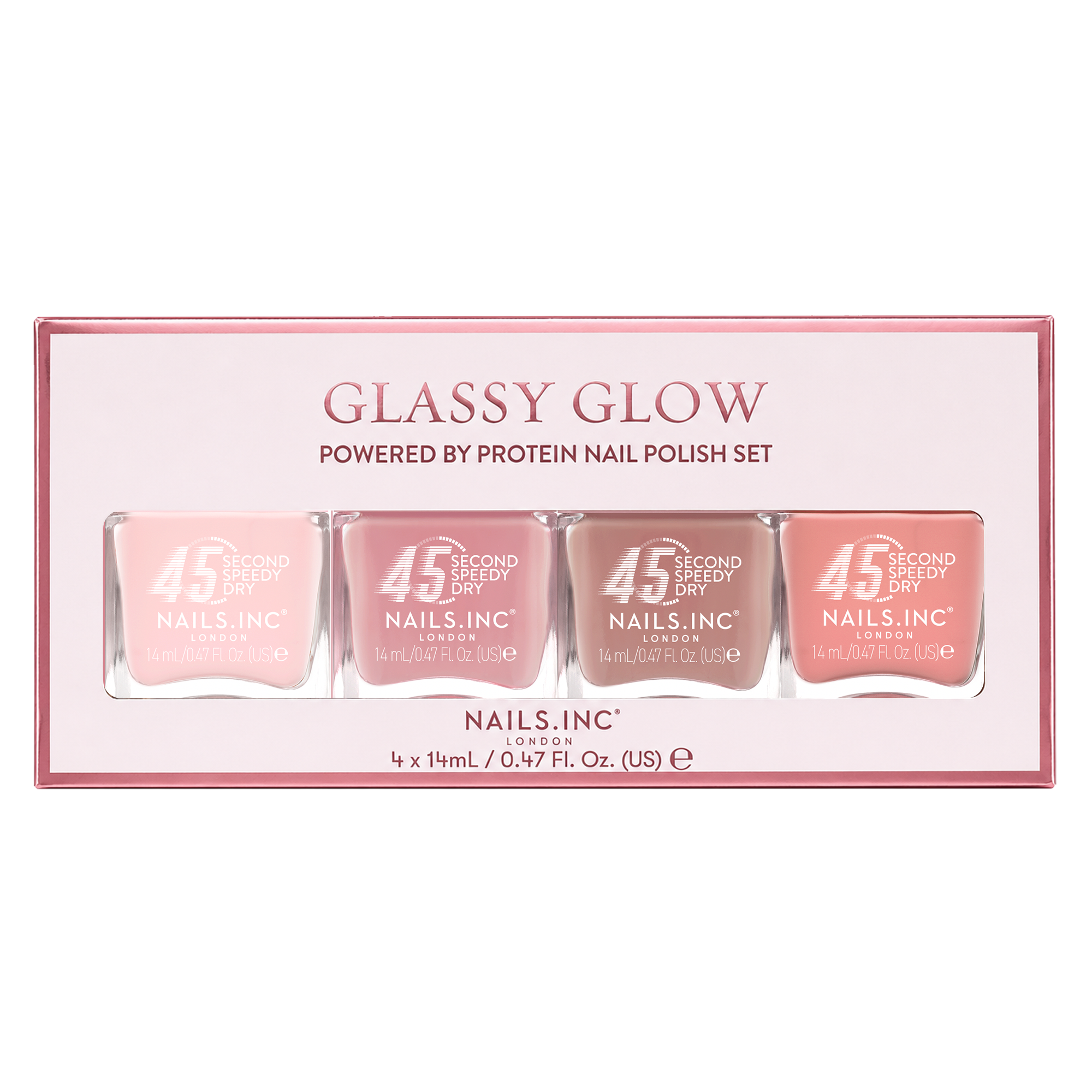 Glassy Glow Nail Polish Set - 45 Second Speedy Gloss