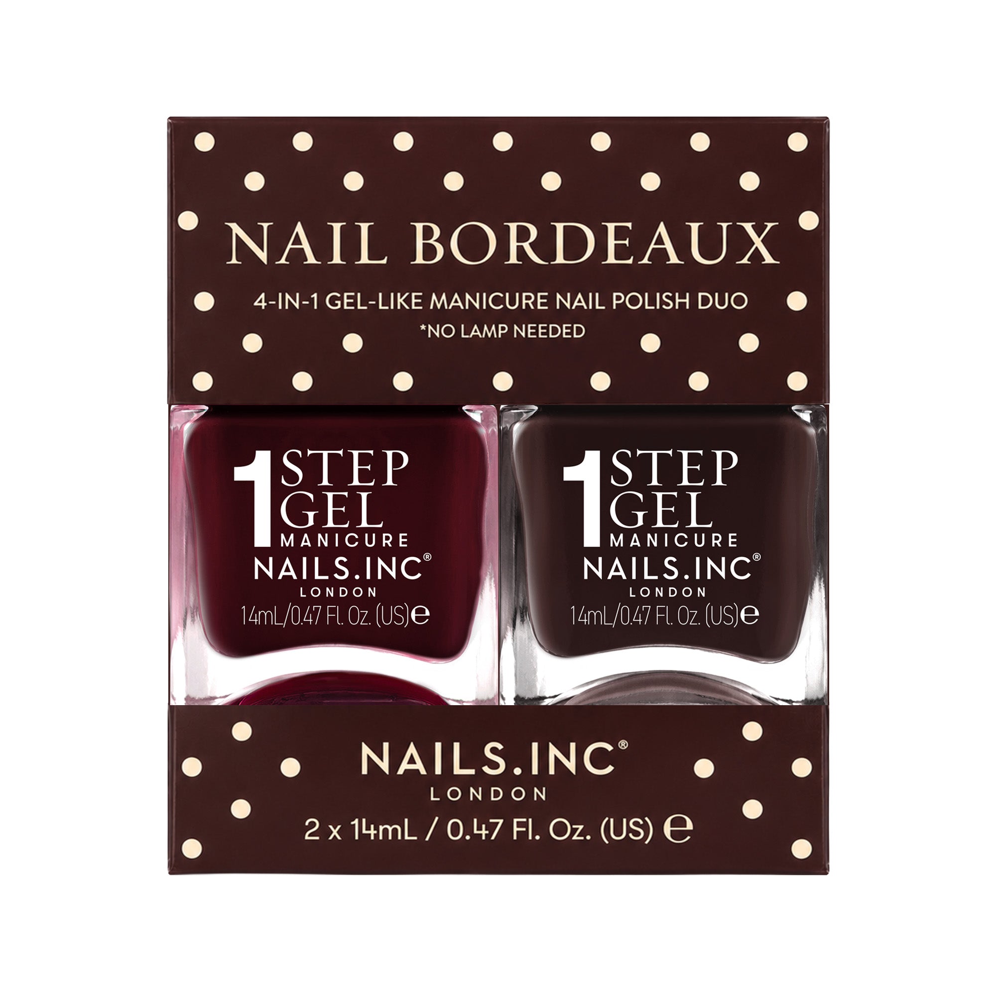 Nail Bordeaux Nail Polish Duo - 1-Step Gel It's Topless