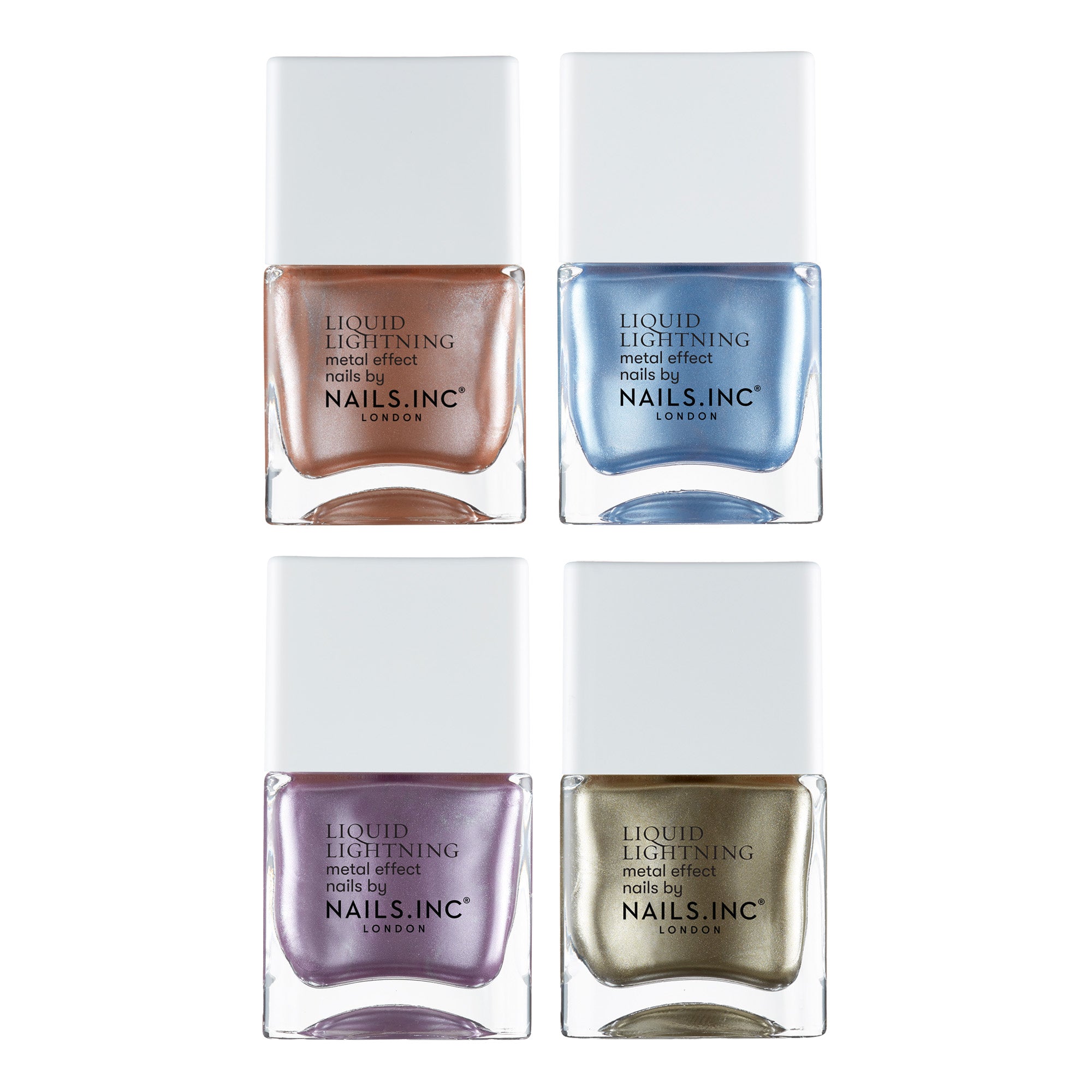 Liquid Lightning 4-Piece Chrome Nail Polish Set US