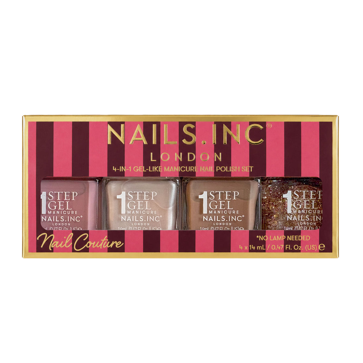 Nail Couture Nail Polish Set - 1-Step Gel It's Topless