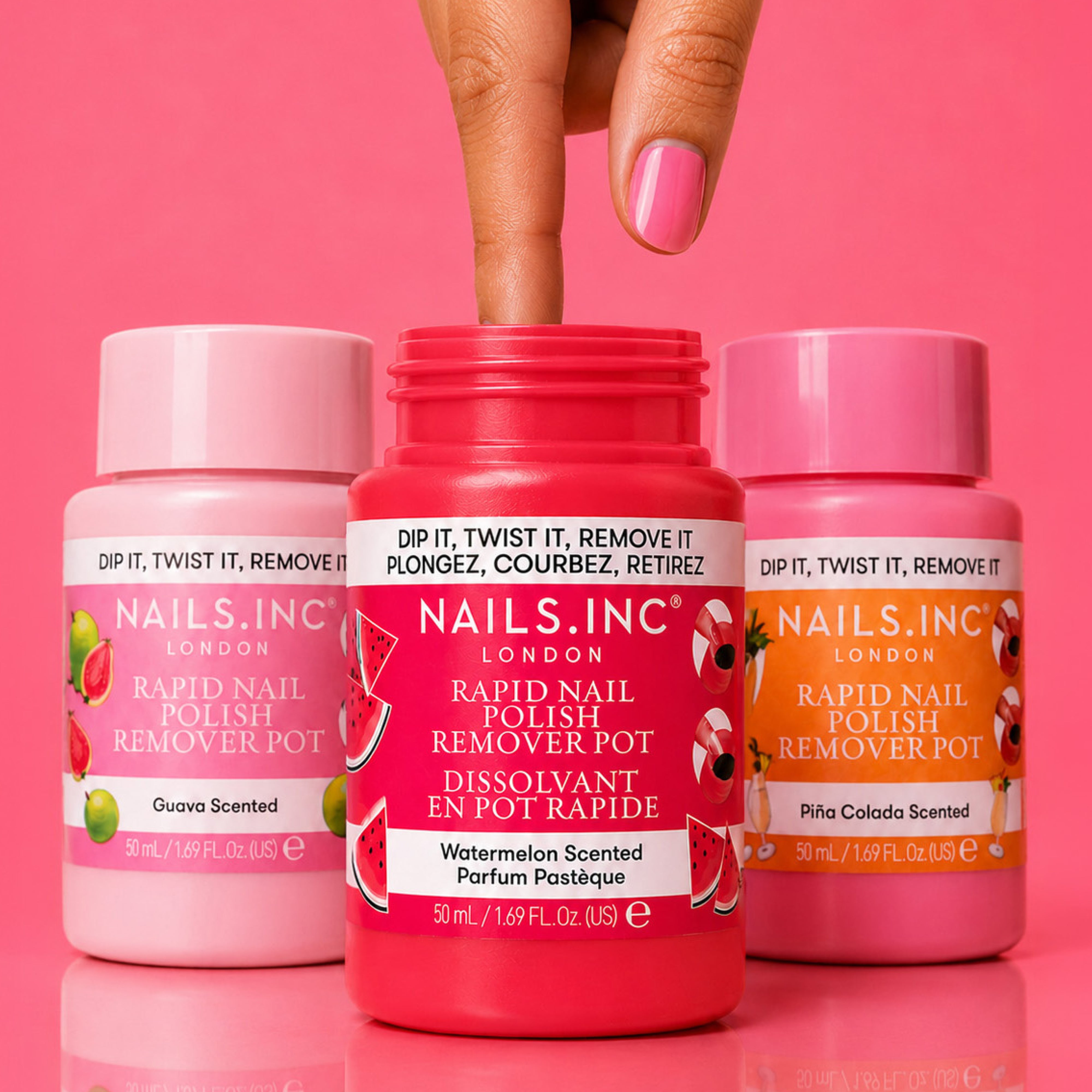 Summer Scents Rapid Nail Polish Remover Pot Trio