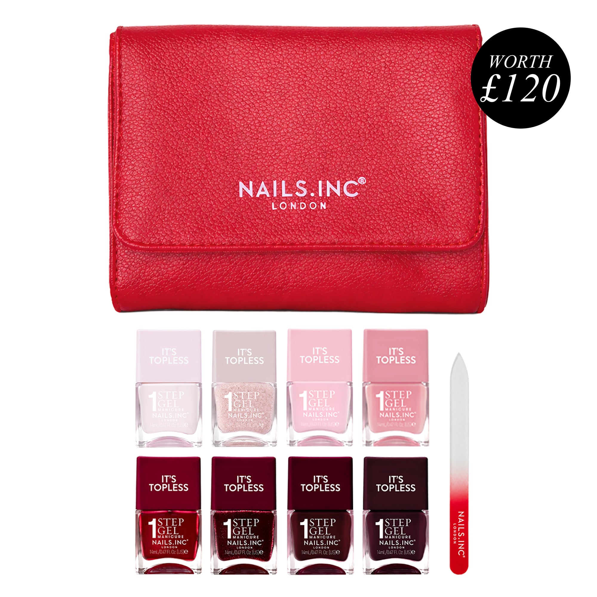 Essential Mani Wardrobe 10-Piece Set - 1-Step Gel It's Topless Nail Polish