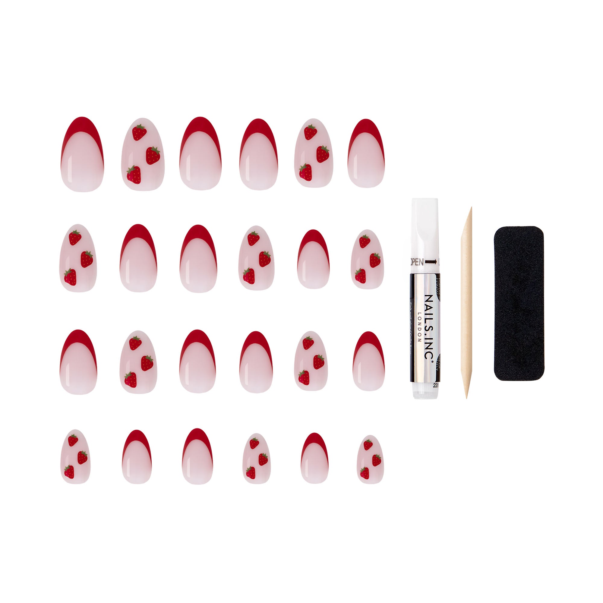 Nails.INC x Smucker’s® Strawberry Picked French Tip Press-On Nails